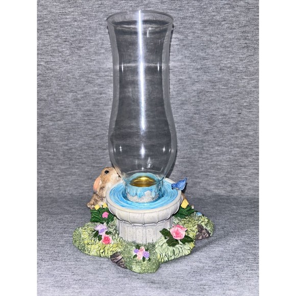 Garden Happy Spring Candle Holders Centerpiece ~ Easter Bunnies Pot Watering Can - Picture 6 of 16